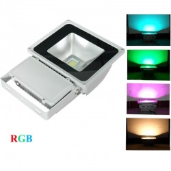 100W RGB LED (RF remote 40 meter) Bouwlamp IP65 (kleur)